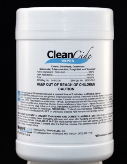 N Listed CleanCide Disinfecting Wipes